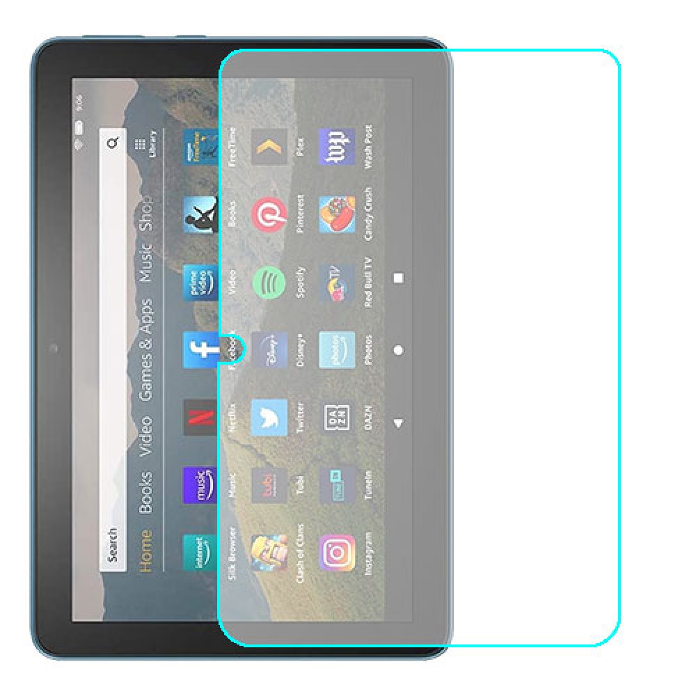 Amazon Fire HD 8 Plus (2020) One unit nano Glass 9H screen protector Screen Mobile