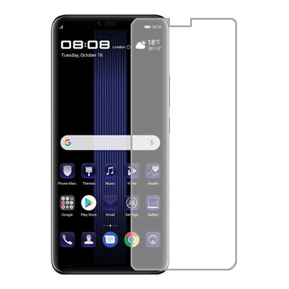 Huawei Mate 20 RS Porsche Design Protecteur d'écran Hydrogel Transparent (Silicone) 1 unité Screen Mobile