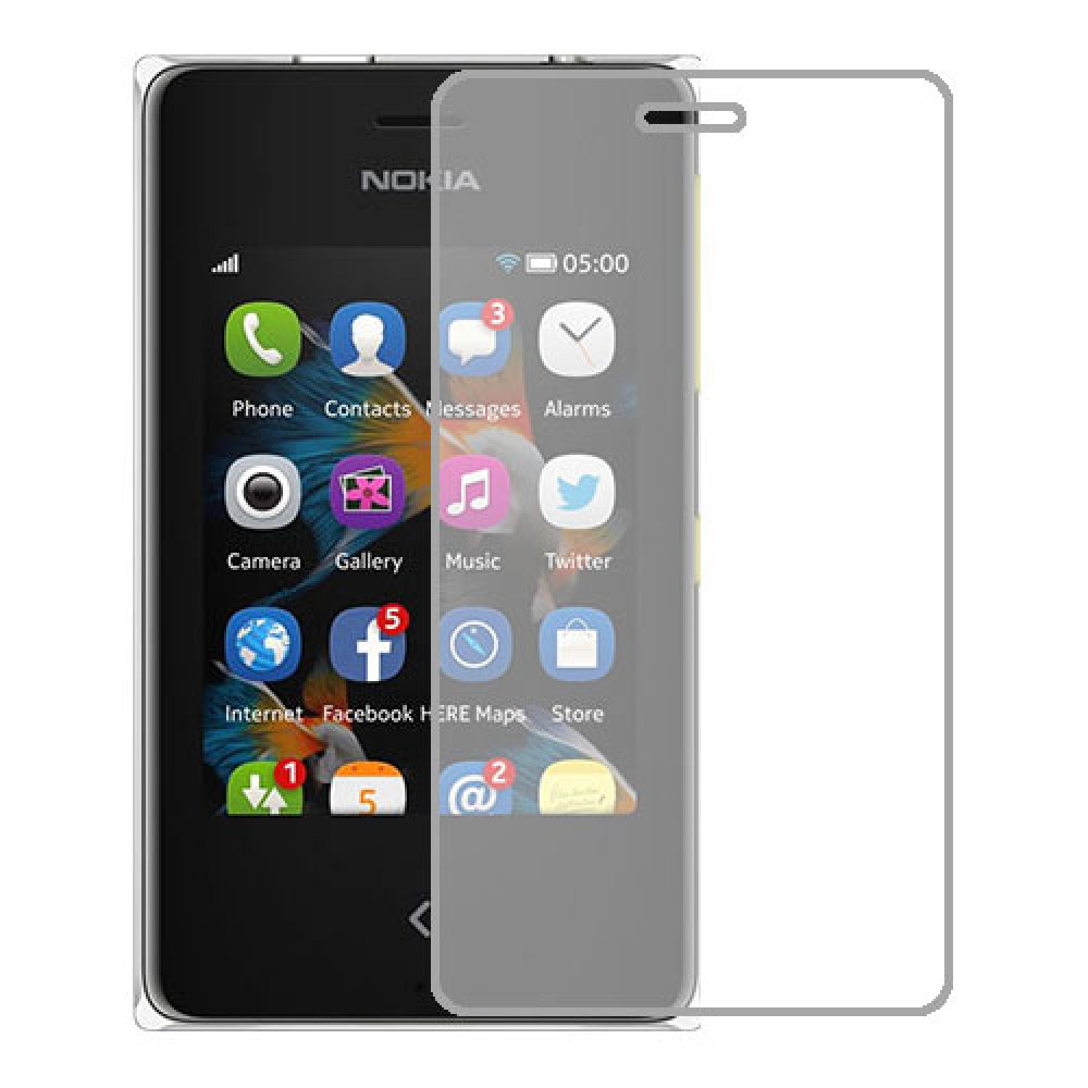 Nokia Asha 500 スクリーンプロテクターヒドロゲル透明（シリコーン） 1ユニット Screen Mobile
