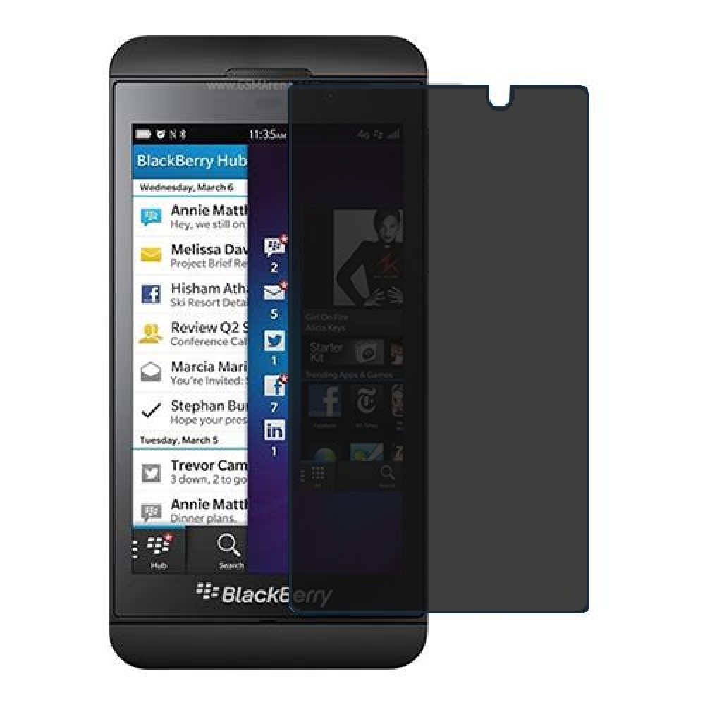 BlackBerry Z10 Screen Protector Hydrogel Privacy (Silicone) One Unit Screen Mobile