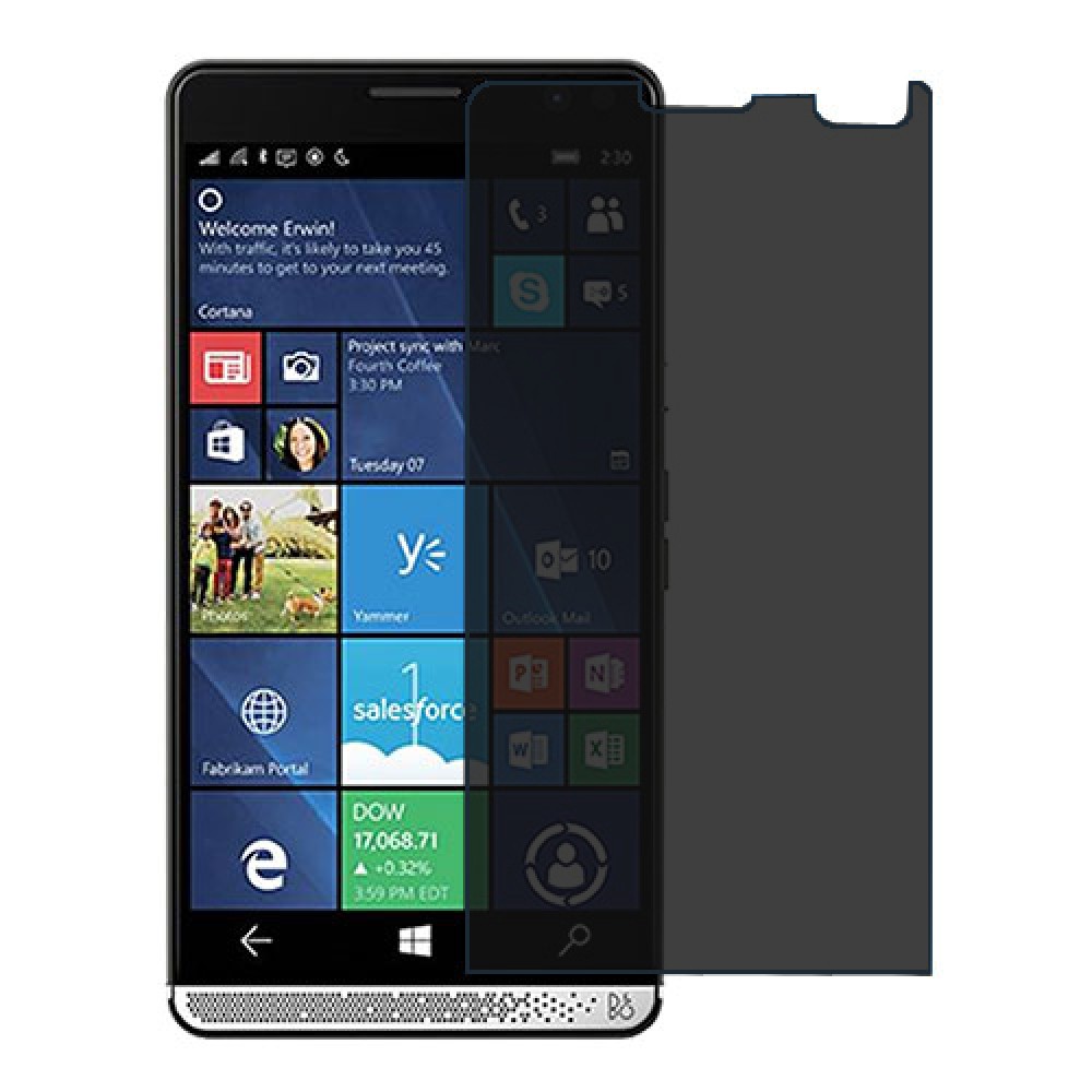 HP Elite x3 Screen Protector Hydrogel Privacy (Silicone) One Unit Screen Mobile