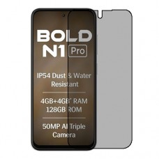 Lava Bold N1 ProDisplayschutzfolie Nano Glass 9H Privacy One Unit Screen Mobile